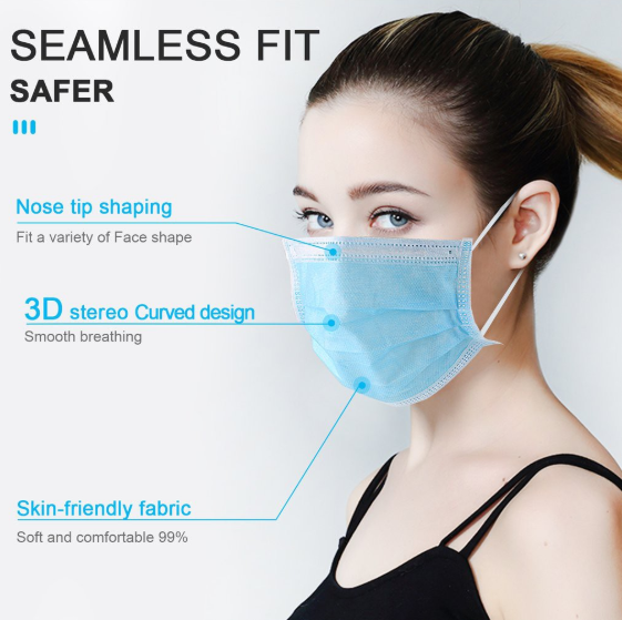 Disposable 3ply Face Mask