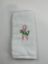 Load image into Gallery viewer, Breast Cancer Pink Ribbon Golf Towel
