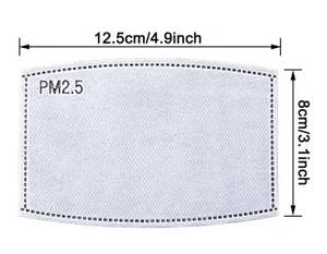 High Visibility Reflective Safety Neck Gaiter Face Mask with PM 2.5 Carbon Filter Insert Pocket