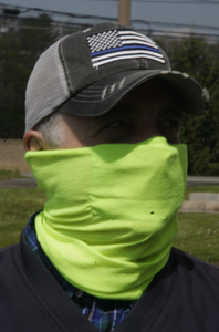 High Visibility Reflective Safety Neck Gaiter Face Mask with PM 2.5 Carbon Filter Insert Pocket